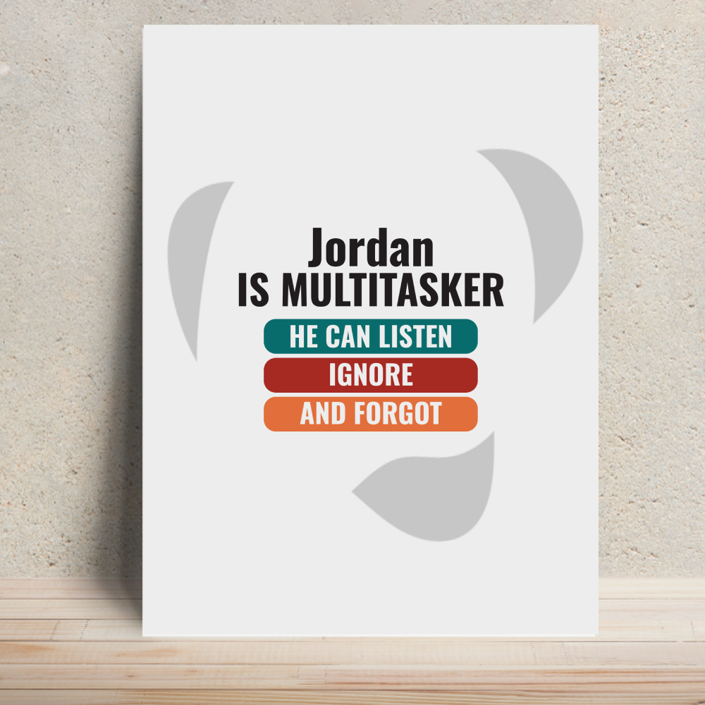 Personalized Text-based Metal Posters Accessories with Custom Name
