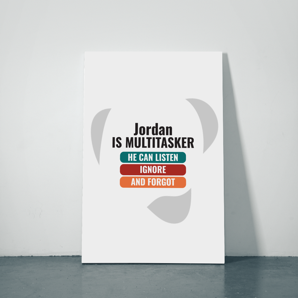 Personalized Text-based Metal Posters Accessories with Custom Name