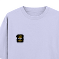 Oversized Standard T-Shirt | Unisex Relaxed Fit | 100% Super Combed Cotton DTG | Soft, Breathable & Durable | Adult | Personalized | DTG | Typographic | Work Ethic | Success | Everyday | Motivational | Busy Building, Not Complaining - left pocket - Lavender - mockup 3