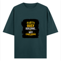 Oversized Classic T-Shirt | Unisex Oversized Fit | 100% Super-Combed Cotton | Pre-Shrunk & Ribbed Neck | Adults | Personalized | DTG | Typographic | Work Ethic | Success | Everyday | Motivational | Busy Building, Not Complaining - front - Petrol Blue - mockup 1
