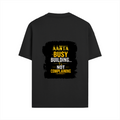 Male Standard Crew T-Shirt | Regular Fit | 100% Cotton DTF Print | Soft, Durable | Men | Personalized | DTF | Typographic | Work Ethic | Success | Everyday | Motivational | Busy Building, Not Complaining - back - Black - mockup 2