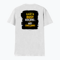 Male V Neck T-Shirt | Regular Fit | 180 GSM Bio-Washed Cotton | DTF Print | Double Stitched, Pre-Shrunk | Men | Personalized | DTF | Typographic | Work Ethic | Success | Everyday | Motivational | Busy Building, Not Complaining - back - White - mockup 2