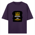 Oversized Classic T-Shirt | Unisex Fit | 100% Super-Combed Cotton | Pre-Shrunk, Double-Stitched | Adults | Personalized | DTF | Typographic | Work Ethic | Success | Everyday | Motivational | Busy Building, Not Complaining - front - Purple - mockup 1