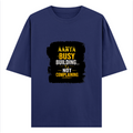 Oversized Classic T-Shirt | Unisex Fit | 100% Super-Combed Cotton | Pre-Shrunk, Double-Stitched | Adults | Personalized | DTF | Typographic | Work Ethic | Success | Everyday | Motivational | Busy Building, Not Complaining - front - Royal Blue - mockup 1