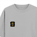 Oversized Classic T-Shirt | Unisex Fit | 100% Super-Combed Cotton | Pre-Shrunk, Double-Stitched | Adults | Personalized | DTF | Typographic | Work Ethic | Success | Everyday | Motivational | Busy Building, Not Complaining - left pocket - Grey Melange - mockup 3