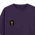 Oversized Classic T-Shirt | Unisex Fit | 100% Super-Combed Cotton | Pre-Shrunk, Double-Stitched | Adults | Personalized | DTF | Typographic | Work Ethic | Success | Everyday | Motivational | Busy Building, Not Complaining - left pocket - Purple - mockup 3