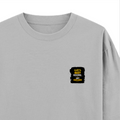 Oversized Classic T-Shirt | Unisex Fit | 100% Super-Combed Cotton | Pre-Shrunk, Double-Stitched | Adults | Personalized | DTF | Typographic | Work Ethic | Success | Everyday | Motivational | Busy Building, Not Complaining - right pocket - Grey Melange - mockup 4