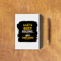 NotePad | A5 Size | Digital Print | 120 Pages | Unisex | Personalized | Typographic | Work Ethic | Success | Everyday | Motivational | Busy Building, Not Complaining - back_3 - White - mockup 6