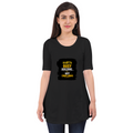 Female Maternity Dress | Regular Fit | DTG Print | Comfortable & Expressive | Unisex | Personalized | DTG | Typographic | Work Ethic | Success | Everyday | Motivational | Busy Building, Not Complaining - front - Black - mockup 1