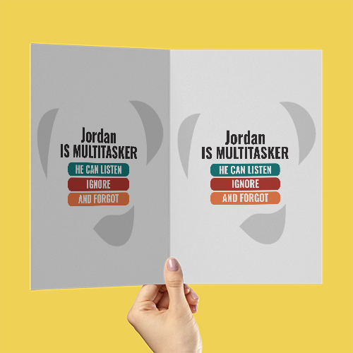 Personalized Text-based Accessory with Custom Name - Greeting Cards Accessories Accessory