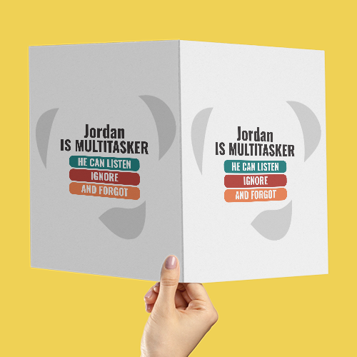 Personalized Text-based Accessory with Custom Name - Greeting Cards Accessories Accessory