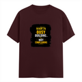 Classic Crew T-Shirt | Men's Regular Fit | 180 GSM Bio-Washed Cotton | DTG Print Ready | Double-Stitched & Ribbed Neck | Personalized | DTG | Typographic | Work Ethic | Success | Everyday | Motivational | Busy Building, Not Complaining - front - Maroon - mockup 1