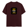 Classic Crew T-Shirt | Men's Regular Fit | 180 GSM Bio-Washed Cotton | DTG Print Ready | Double-Stitched & Ribbed Neck | Personalized | DTG | Typographic | Work Ethic | Success | Everyday | Motivational | Busy Building, Not Complaining - back - Maroon - mockup 2