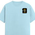Classic Crew T-Shirt | Men's Regular Fit | 180 GSM Bio-Washed Cotton | DTG Print Ready | Double-Stitched & Ribbed Neck | Personalized | DTG | Typographic | Work Ethic | Success | Everyday | Motivational | Busy Building, Not Complaining - left pocket - Baby Blue - mockup 3