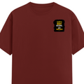 Classic Crew T-Shirt | Men's Regular Fit | 180 GSM Bio-Washed Cotton | DTG Print Ready | Double-Stitched & Ribbed Neck | Personalized | DTG | Typographic | Work Ethic | Success | Everyday | Motivational | Busy Building, Not Complaining - left pocket - Brick Red - mockup 3