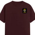 Classic Crew T-Shirt | Men's Regular Fit | 180 GSM Bio-Washed Cotton | DTG Print Ready | Double-Stitched & Ribbed Neck | Personalized | DTG | Typographic | Work Ethic | Success | Everyday | Motivational | Busy Building, Not Complaining - left pocket - Maroon - mockup 3