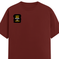 Classic Crew T-Shirt | Men's Regular Fit | 180 GSM Bio-Washed Cotton | DTG Print Ready | Double-Stitched & Ribbed Neck | Personalized | DTG | Typographic | Work Ethic | Success | Everyday | Motivational | Busy Building, Not Complaining - right pocket - Brick Red - mockup 4