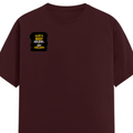 Classic Crew T-Shirt | Men's Regular Fit | 180 GSM Bio-Washed Cotton | DTG Print Ready | Double-Stitched & Ribbed Neck | Personalized | DTG | Typographic | Work Ethic | Success | Everyday | Motivational | Busy Building, Not Complaining - right pocket - Maroon - mockup 4