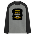 Male Raglan T-Shirt | Men's Regular Fit | 180 GSM Bio-Washed Cotton Blend | DTG Printed | Durable & Pre-Shrunk | Personalized | DTG | Typographic | Work Ethic | Success | Everyday | Motivational | Busy Building, Not Complaining - front - mockup 1