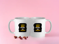 Color Coffee Mug | 11 oz | Ceramic Sublimation | Fade-Proof Print, Inner & Handle Color | Unisex | Personalized | Typographic | Work Ethic | Success | Everyday | Motivational | Busy Building, Not Complaining