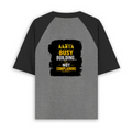 Unisex Oversized Raglan T-Shirt | 180 GSM Bio-Washed Cotton | DTF Print Ready | Relaxed Fit | Adults | Personalized | DTF | Typographic | Work Ethic | Success | Everyday | Motivational | Busy Building, Not Complaining - back - mockup 2