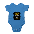 Baby Romper | 0-12 Months Regular Fit | 180 GSM Bio-Washed Cotton Blend | Double Stitched, Pre-Shrunk | Unisex | Personalized | DTF | Typographic | Work Ethic | Success | Everyday | Motivational | Busy Building, Not Complaining - front - Orchid Blue - mockup 1
