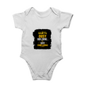 Baby Romper | 0-12 Months Regular Fit | 180 GSM Bio-Washed Cotton Blend | Double Stitched, Pre-Shrunk | Unisex | Personalized | DTF | Typographic | Work Ethic | Success | Everyday | Motivational | Busy Building, Not Complaining - front - White - mockup 1
