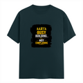 Men's Classic Crew T-Shirt | Regular Fit | 180 GSM Bio-Washed Cotton | DTF Print Ready | Pre-Shrunk, Durable | Personalized | DTF | Typographic | Work Ethic | Success | Everyday | Motivational | Busy Building, Not Complaining - front - Petrol Blue - mockup 1