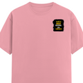 Men's Classic Crew T-Shirt | Regular Fit | 180 GSM Bio-Washed Cotton | DTF Print Ready | Pre-Shrunk, Durable | Personalized | DTF | Typographic | Work Ethic | Success | Everyday | Motivational | Busy Building, Not Complaining - left pocket - Flamingo - mockup 3