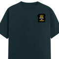 Men's Classic Crew T-Shirt | Regular Fit | 180 GSM Bio-Washed Cotton | DTF Print Ready | Pre-Shrunk, Durable | Personalized | DTF | Typographic | Work Ethic | Success | Everyday | Motivational | Busy Building, Not Complaining - left pocket - Petrol Blue - mockup 3