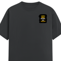 Men's Classic Crew T-Shirt | Regular Fit | 180 GSM Bio-Washed Cotton | DTF Print Ready | Pre-Shrunk, Durable | Personalized | DTF | Typographic | Work Ethic | Success | Everyday | Motivational | Busy Building, Not Complaining - left pocket - Steel Grey - mockup 3