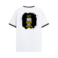 Ringer T-shirt | Unisex | DTG Print | Contrast Trim | Men's, Women's | Personalized | DTG | Motivational | Motivation | Success | Daily Motivation | Empowering | Results Over Excuses - back - Black White - mockup 2