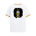 Ringer T-shirt | Unisex | DTG Print | Contrast Trim | Men's, Women's | Personalized | DTG | Motivational | Motivation | Success | Daily Motivation | Empowering | Results Over Excuses - back - Mustard yellow off white - mockup 2