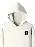 Pullover Hoodie | Unisex Regular Fit | Tri-Layer Cotton Blend | DTG Print Ready | Adults | Personalized | DTG | Motivational | Motivation | Success | Daily Motivation | Empowering | Results Over Excuses - left pocket - Off White - mockup 3