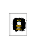 Notebook | A5 | 300 GSM Cover, 70 GSM Pages | 120 Pages, Ruled/Unruled, Soft Binding | Unisex | Personalized | Motivational | Motivation | Success | Daily Motivation | Empowering | Results Over Excuses - front_2 - White - mockup 3