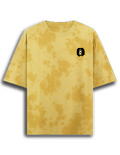 Tie Dye Oversized T-Shirt | Unisex Relaxed Fit | 260 GSM Cotton Blend | Pre-Shrunk, Bio-Washed, Drop Shoulder | Adult | Personalized | DTF | Motivational | Motivation | Success | Daily Motivation | Empowering | Results Over Excuses - left pocket - mockup 3