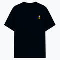 Cotton Stretch T-Shirt | Unisex Adult | 95% Cotton 5% Spandex Blend | 240 GSM, Breathable, Flexible | DTF Print Ready | Personalized | DTF | Motivational | Motivation | Success | Daily Motivation | Empowering | Results Over Excuses - left pocket - Navy Blue - mockup 3