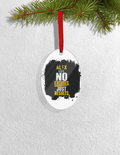 Christmas Ornaments | 3x3-inch | Acrylic UV Printed | Lightweight, Waterproof, Fade-Proof, Satin Ribbon | Unisex Adult | Personalized | Motivational | Motivation | Success | Daily Motivation | Empowering | Results Over Excuses - front_Oval - Oval - mockup 4
