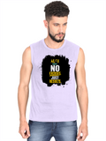 Men's Sleeveless T-Shirt | Regular Fit | 180 GSM Bio-Washed Cotton DTG | Pre-Shrunk, Double Stitched | For Gym & Casual Wear | Personalized | DTG | Motivational | Motivation | Success | Daily Motivation | Empowering | Results Over Excuses - front - Lavender - mockup 1