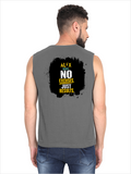 Men's Sleeveless T-Shirt | Regular Fit | 180 GSM Bio-Washed Cotton DTG | Pre-Shrunk, Double Stitched | For Gym & Casual Wear | Personalized | DTG | Motivational | Motivation | Success | Daily Motivation | Empowering | Results Over Excuses - back - Charcoal Melange - mockup 2