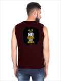 Men's Sleeveless T-Shirt | Regular Fit | 180 GSM Bio-Washed Cotton DTG | Pre-Shrunk, Double Stitched | For Gym & Casual Wear | Personalized | DTG | Motivational | Motivation | Success | Daily Motivation | Empowering | Results Over Excuses - back - Maroon - mockup 2