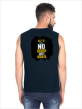 Men's Sleeveless T-Shirt | Regular Fit | 180 GSM Bio-Washed Cotton | Pre-Shrunk, Double Stitched | Men | Personalized | DTF | Motivational | Motivation | Success | Daily Motivation | Empowering | Results Over Excuses - back - Navy Blue - mockup 2