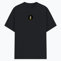 Basic T-Shirt | Unisex Fit, Sizes XS-2XL | 180 GSM Poly-Cotton Blend, DTF Ready | Bio-Wash, Silicon Finish, Durable Stitching | Adults | Personalized | DTF | Motivational | Motivation | Success | Daily Motivation | Empowering | Results Over Excuses - front - Black melange - mockup 1