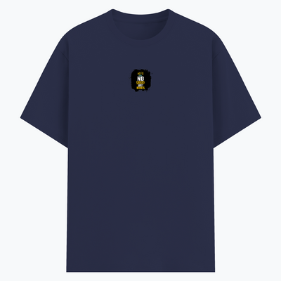 Basic T-Shirt | Unisex Fit, Sizes XS-2XL | 180 GSM Poly-Cotton Blend, DTF Ready | Bio-Wash, Silicon Finish, Durable Stitching | Adults | Personalized | DTF | Motivational | Motivation | Success | Daily Motivation | Empowering | Results Over Excuses - front - Navy Blue - mockup 1