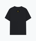 Basic T-Shirt | Unisex Fit, Sizes XS-2XL | 180 GSM Poly-Cotton Blend, DTF Ready | Bio-Wash, Silicon Finish, Durable Stitching | Adults | Personalized | DTF | Motivational | Motivation | Success | Daily Motivation | Empowering | Results Over Excuses - back - Black melange - mockup 2
