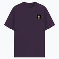 Basic T-Shirt | Unisex Fit, Sizes XS-2XL | 180 GSM Poly-Cotton Blend, DTF Ready | Bio-Wash, Silicon Finish, Durable Stitching | Adults | Personalized | DTF | Motivational | Motivation | Success | Daily Motivation | Empowering | Results Over Excuses - left pocket - Purple melange - mockup 3