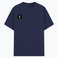 Basic T-Shirt | Unisex Fit, Sizes XS-2XL | 180 GSM Poly-Cotton Blend, DTF Ready | Bio-Wash, Silicon Finish, Durable Stitching | Adults | Personalized | DTF | Motivational | Motivation | Success | Daily Motivation | Empowering | Results Over Excuses - right pocket - Navy Blue - mockup 4