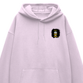 Oversized Hoodie | Unisex Relaxed Fit | 400 GSM Cotton Blend | DTG Printed | Drop Shoulder, Pre-Shrunk | Adults | Personalized | DTG | Motivational | Motivation | Success | Daily Motivation | Empowering | Results Over Excuses - left pocket - Light Baby Pink - mockup 3