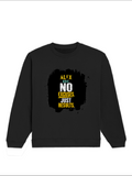 Oversized Sweatshirt | Roomy Relaxed Fit | 400 GSM Cotton Blend | Pre-Shrunk Drop Shoulder | Unisex Adult | Personalized | DTF | Motivational | Motivation | Success | Daily Motivation | Empowering | Results Over Excuses - front - Black - mockup 1
