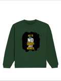 Oversized Sweatshirt | Roomy Relaxed Fit | 400 GSM Cotton Blend | Pre-Shrunk Drop Shoulder | Unisex Adult | Personalized | DTF | Motivational | Motivation | Success | Daily Motivation | Empowering | Results Over Excuses - front - Bottle Green - mockup 1